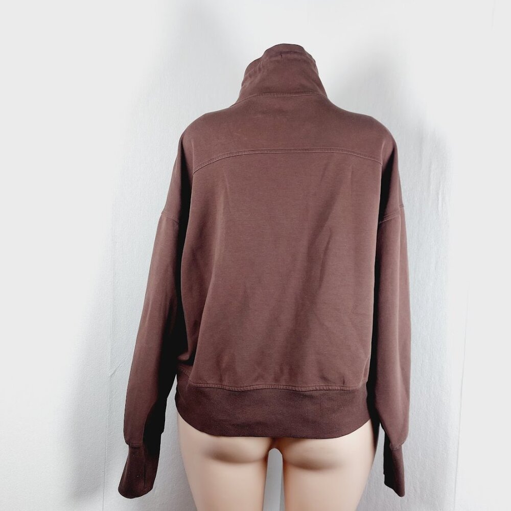 Old Navy Women's Brown Dynamic Fleece Half-Zip Pullover Sweatshirt Size 2X - Picture 3 of 12
